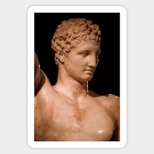 Greece. Ancient Olympia. Hermes by Praxiteles. Detail. Sticker